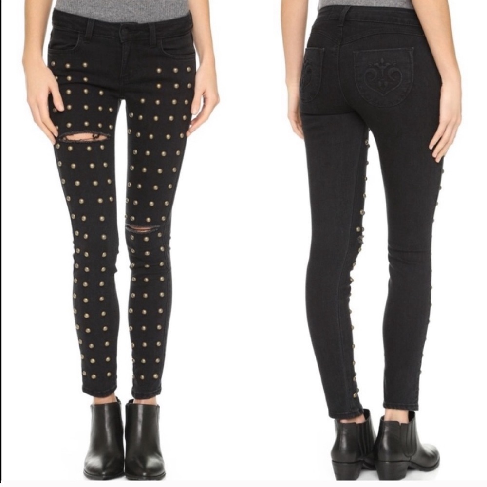 NWT SIWY Hannah Studded Skinny Jean Crystalline